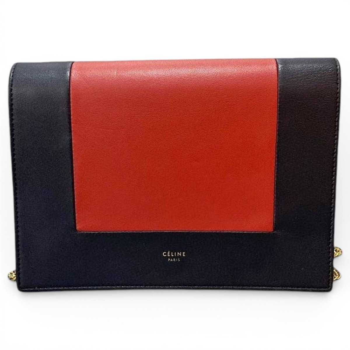 Frame leather handbag