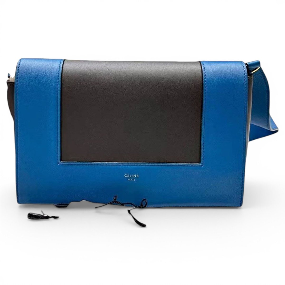 Frame leather handbag