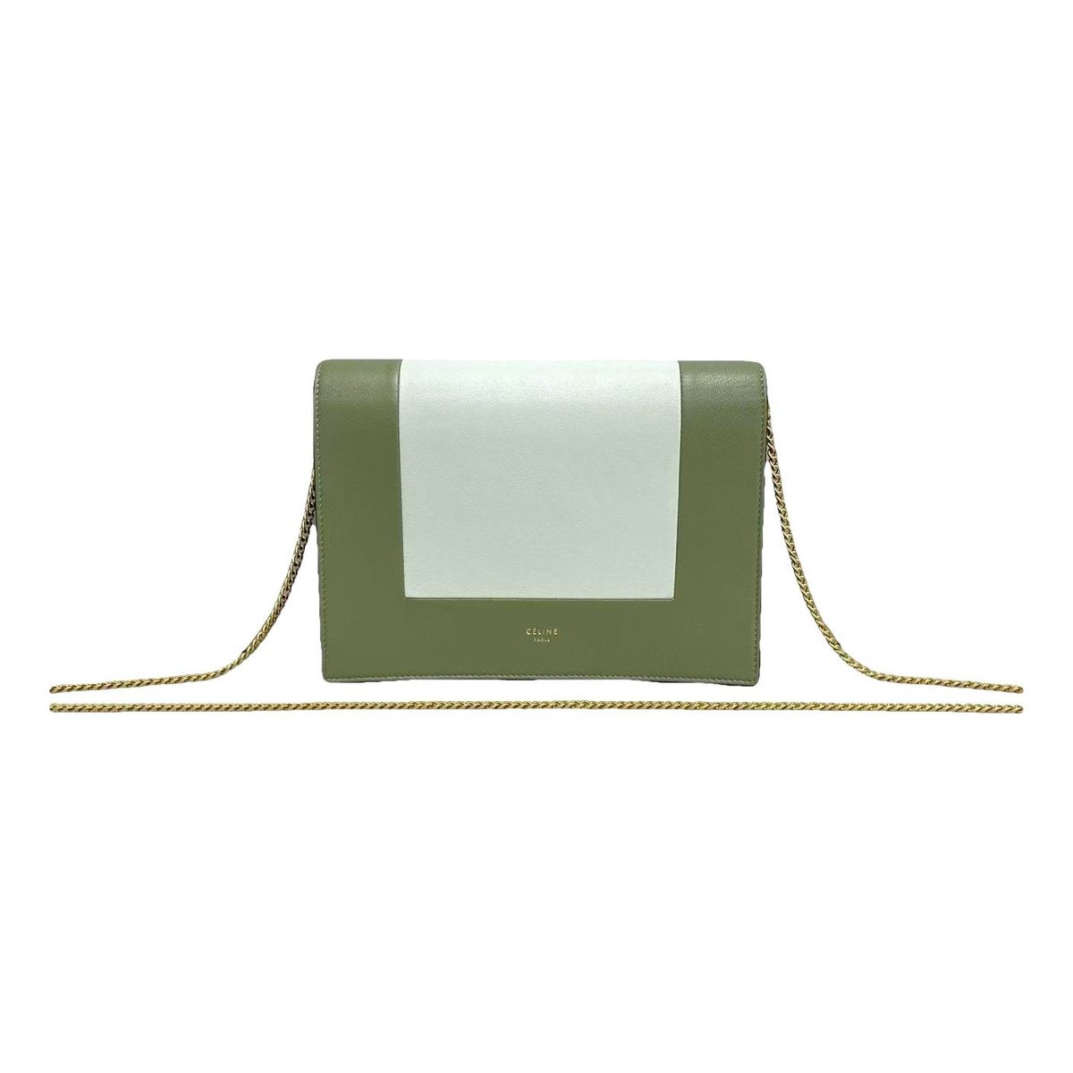 Frame leather handbag
