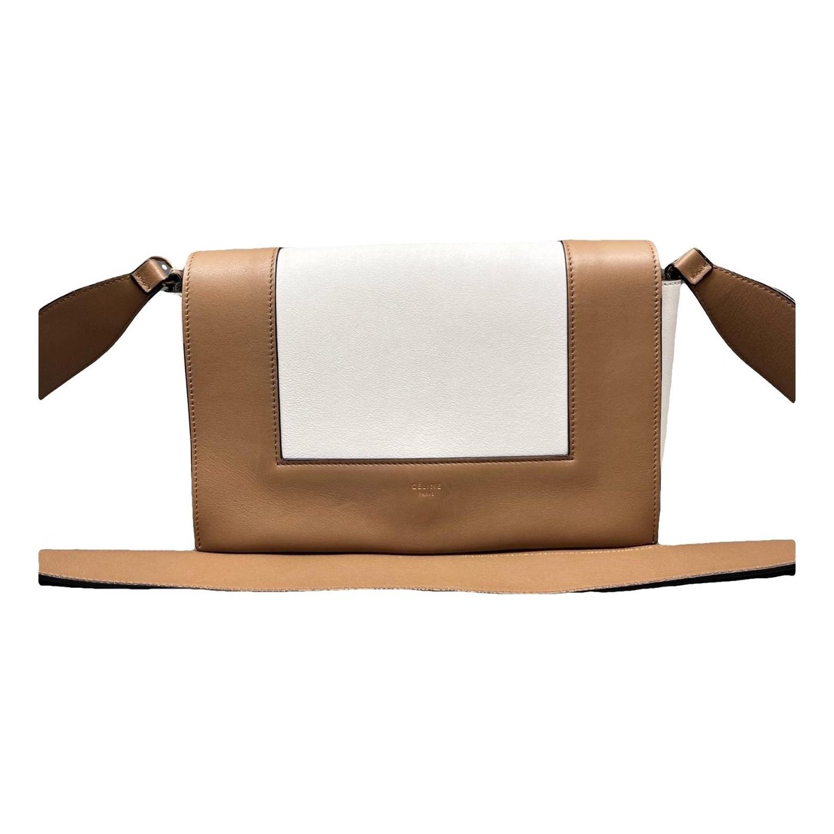 Frame leather handbag