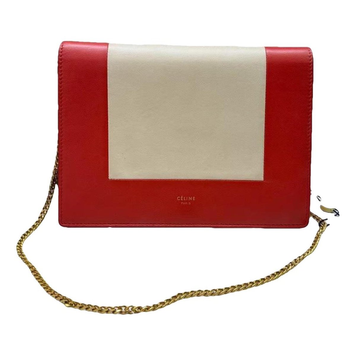 Frame leather handbag