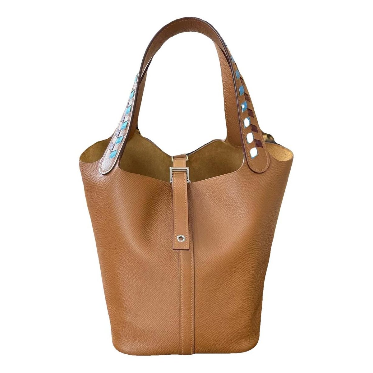 Picotin leather tote