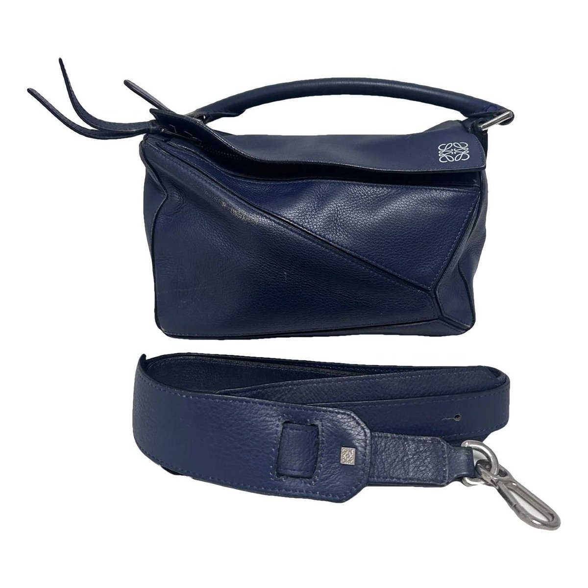 Puzzle leather handbag