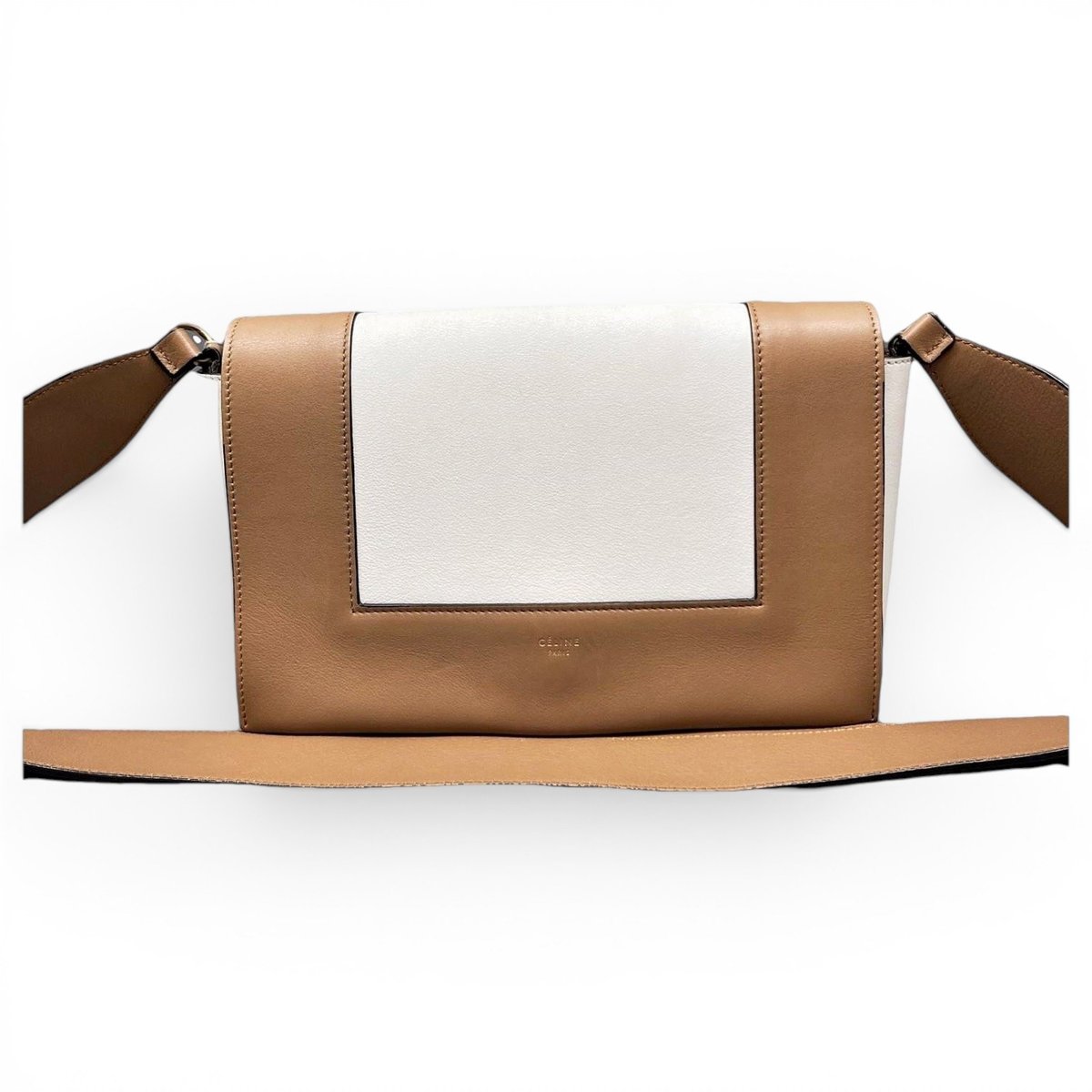 Frame leather handbag