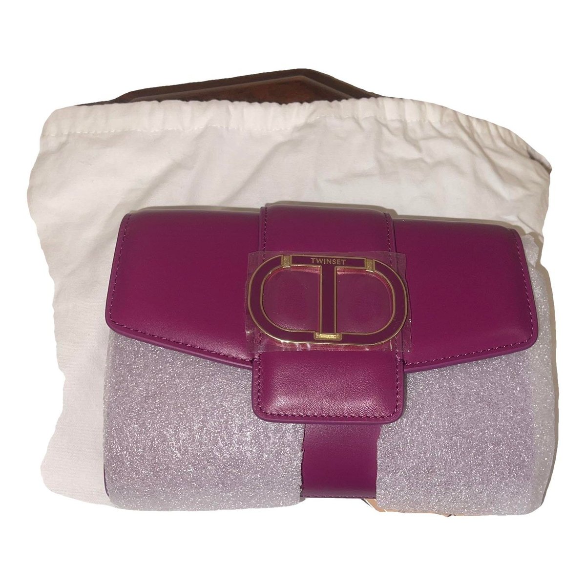 Leather clutch bag