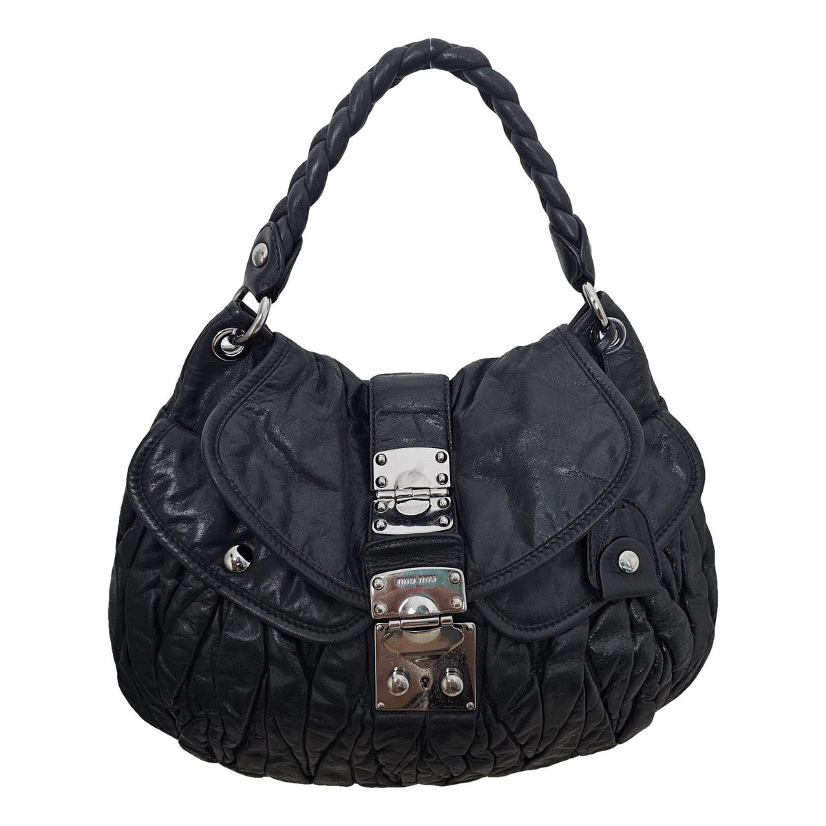 Coffer leather handbag