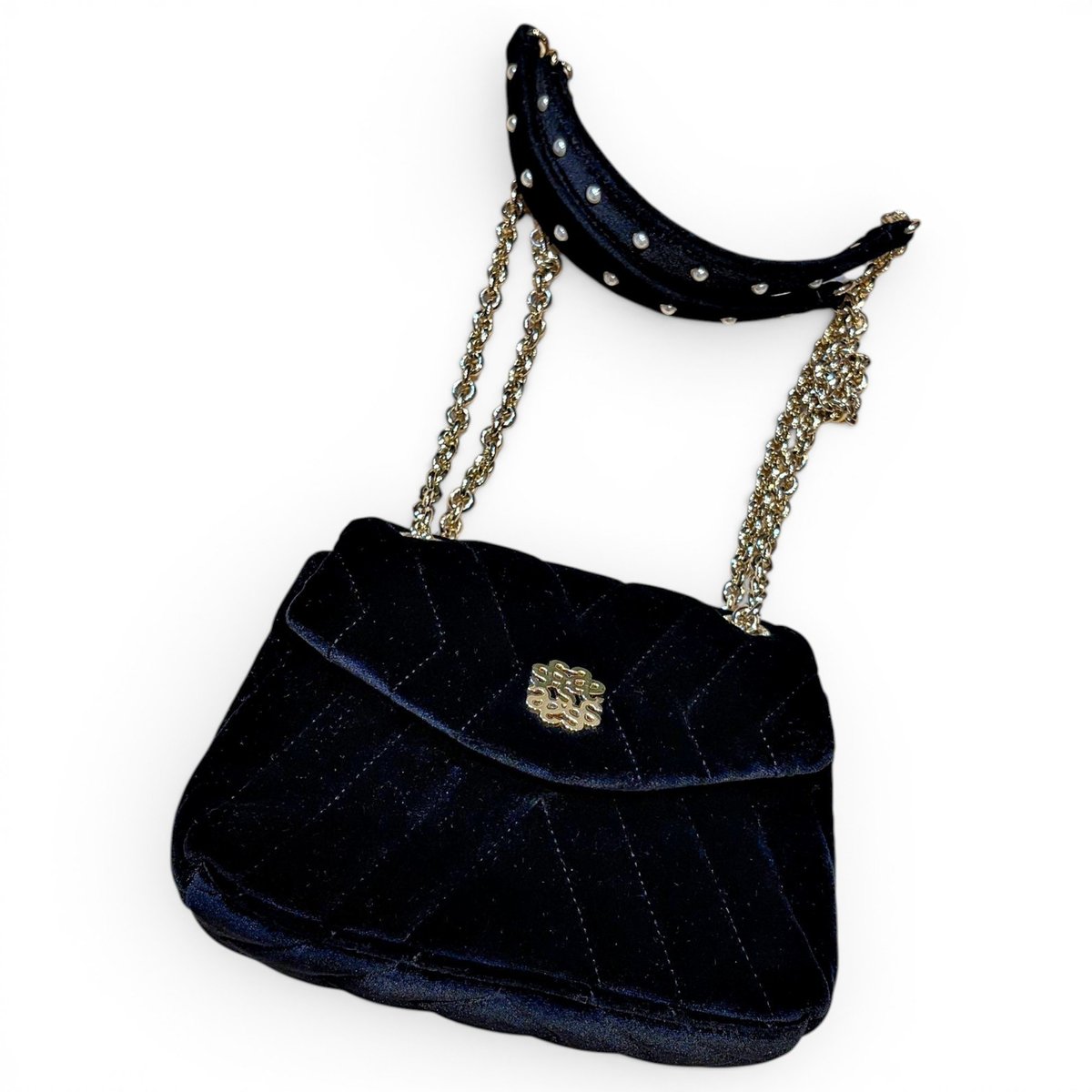 Velvet clutch bag