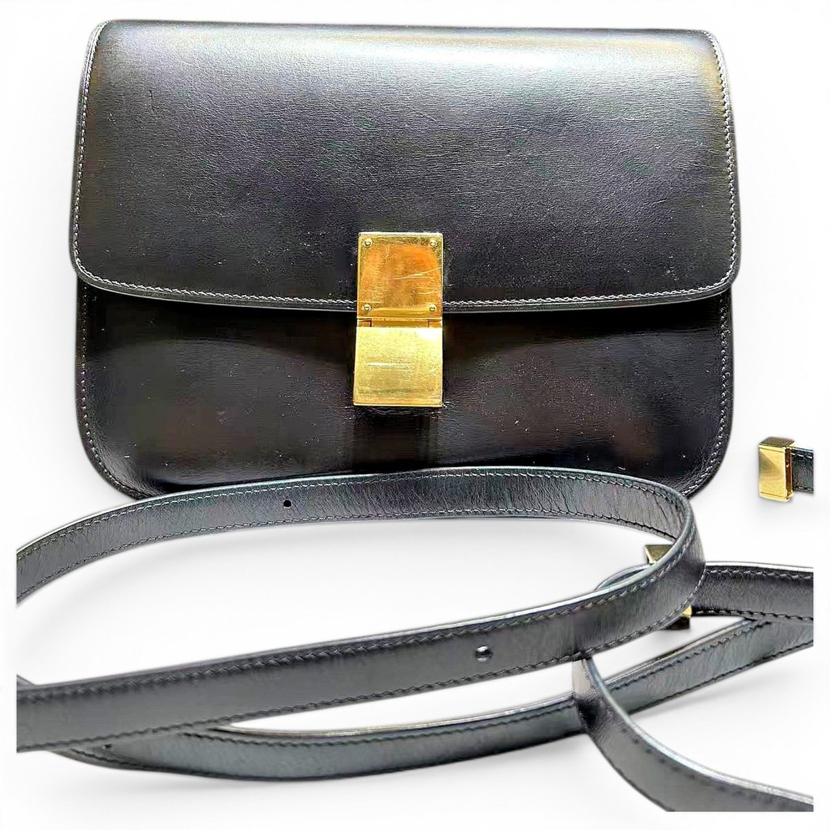 Classic leather crossbody bag