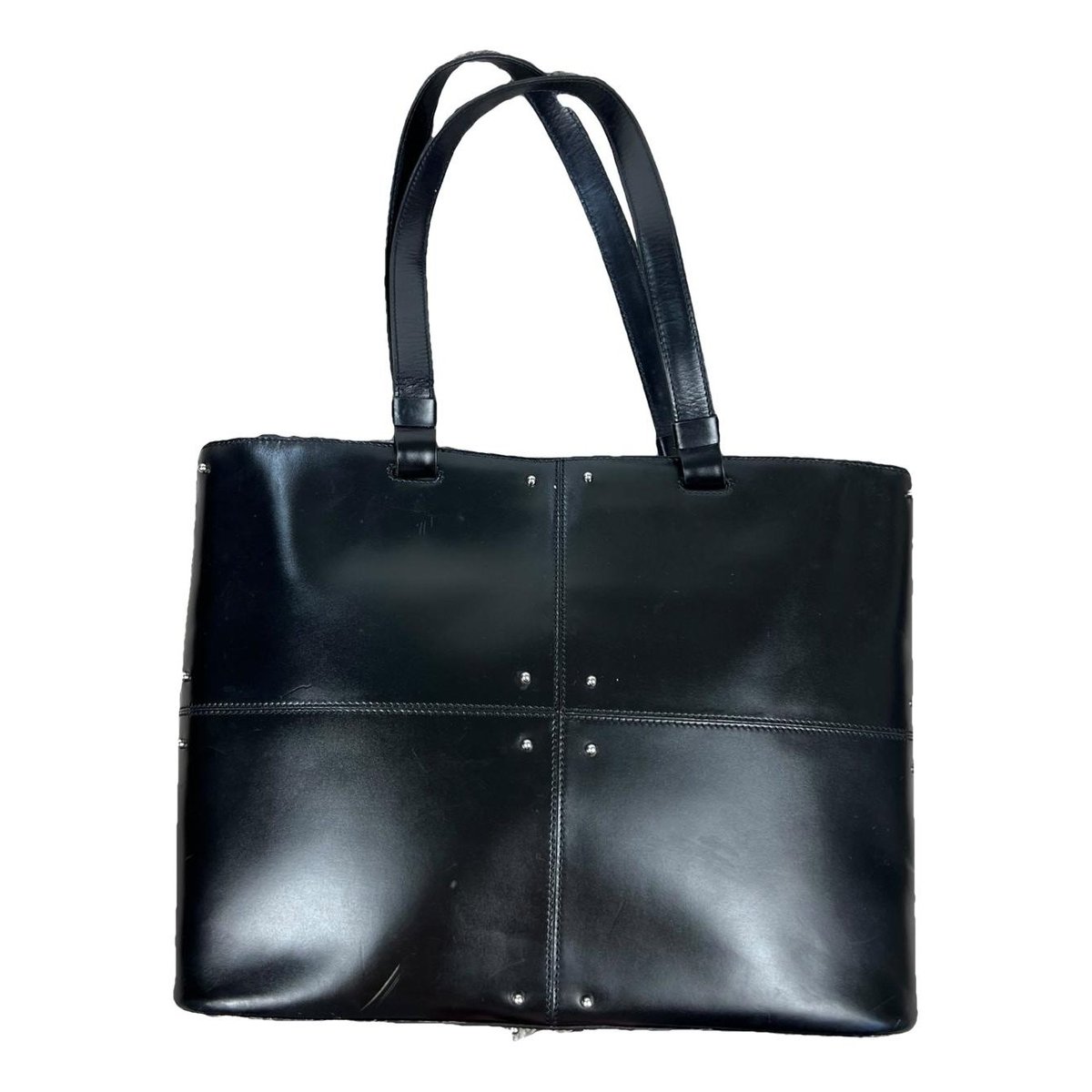 Shopping Media leather tote