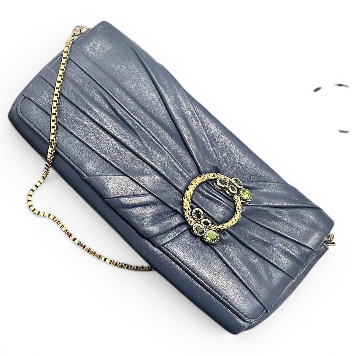 Leather clutch bag