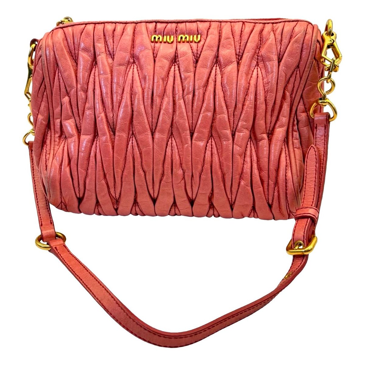 Matelassé leather handbag