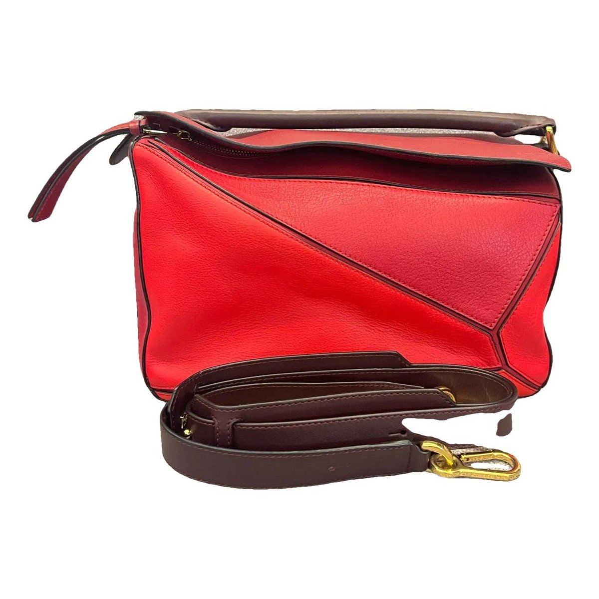 Puzzle leather crossbody bag