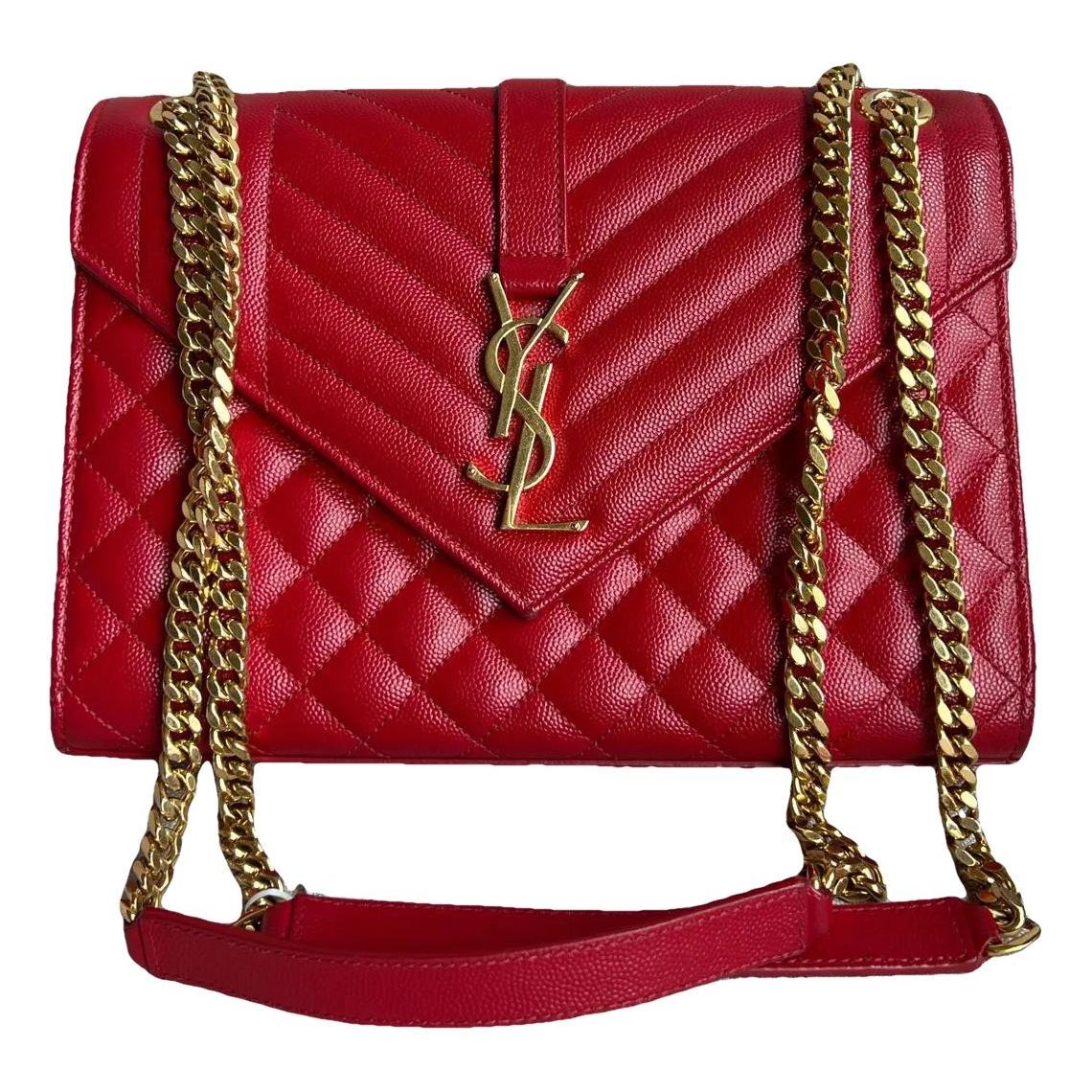 Envelope leather handbag