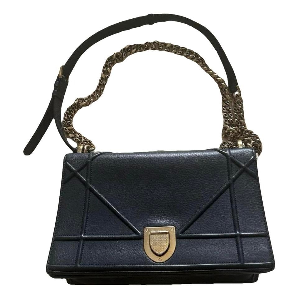 Diorama leather handbag