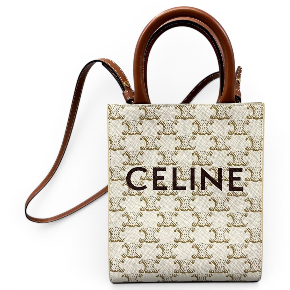 Cabas Vertical leather handbag