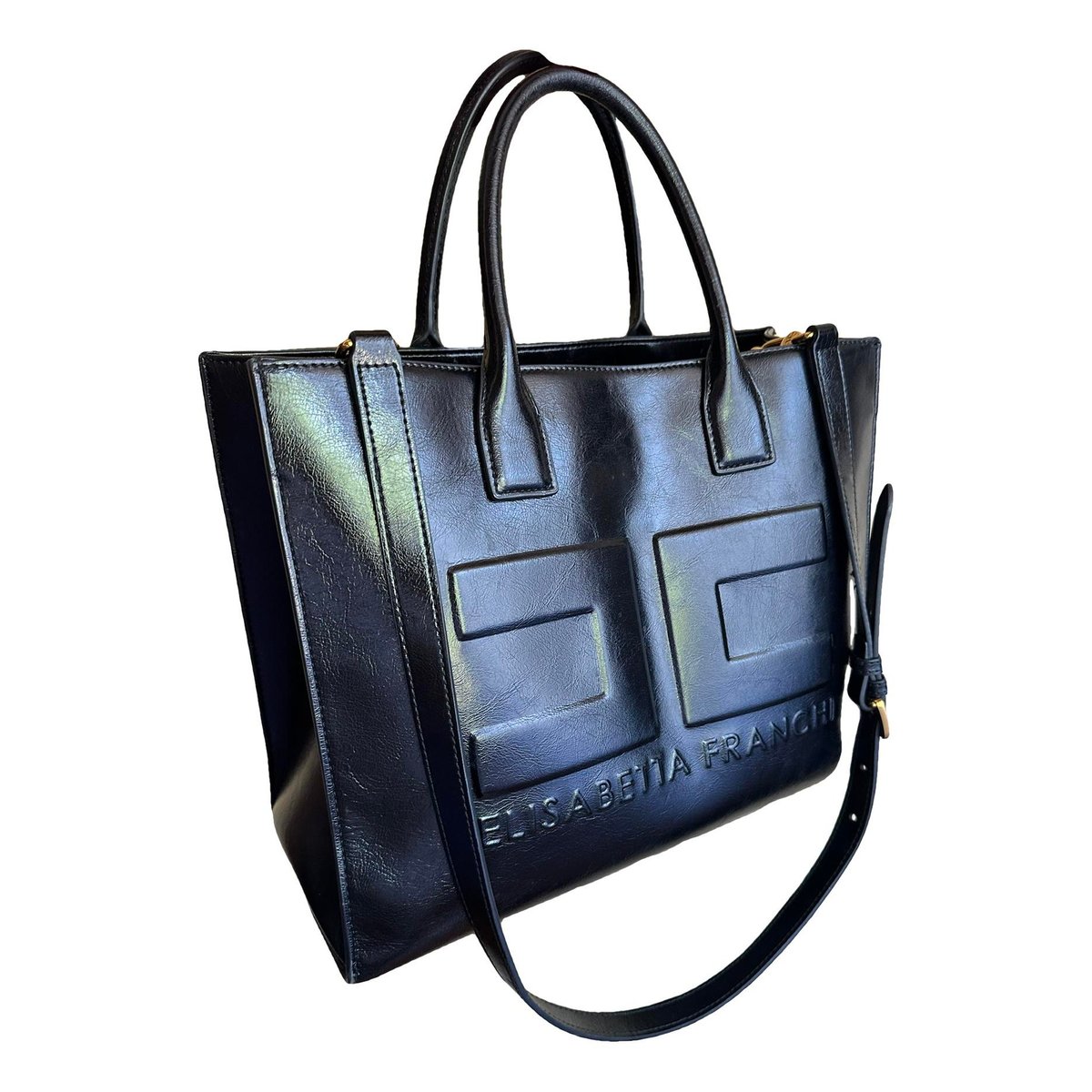 Patent leather handbag