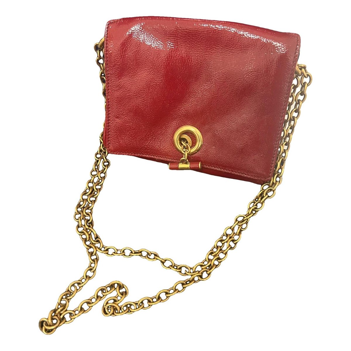 Opium leather clutch bag