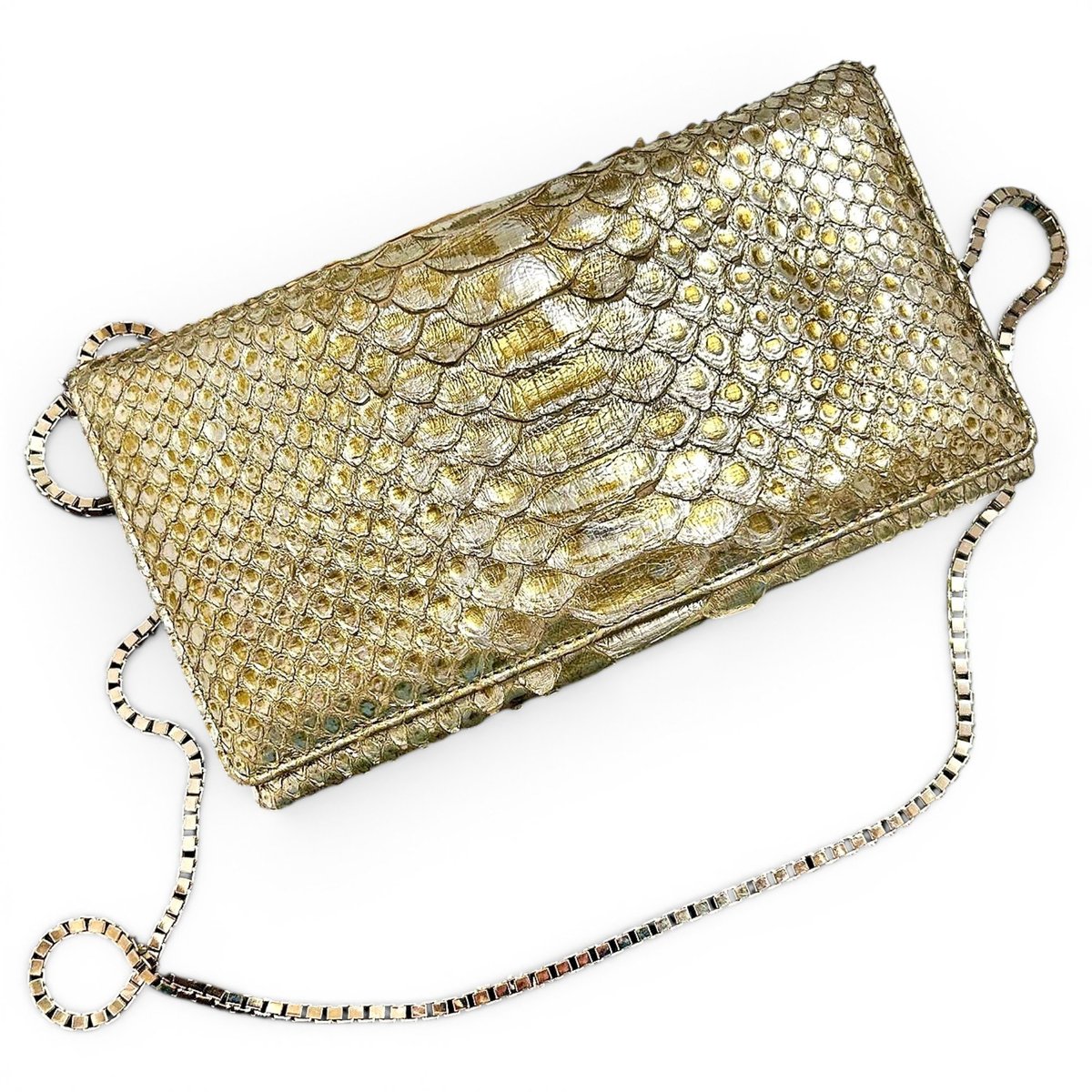 Leather clutch bag