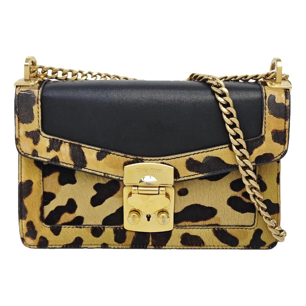 Miu Confidential pony-style calfskin handbag