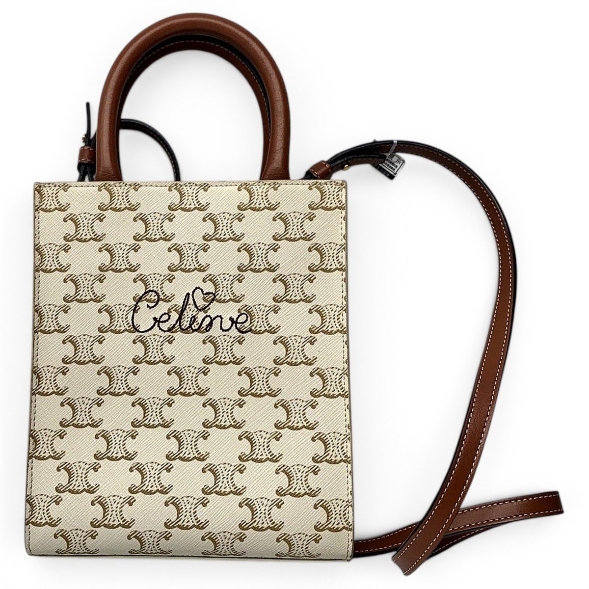 Cabas Vertical leather handbag