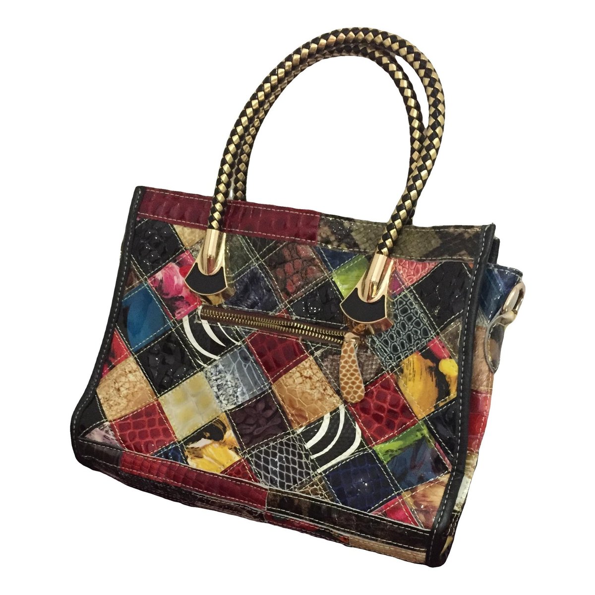 Patent leather tote