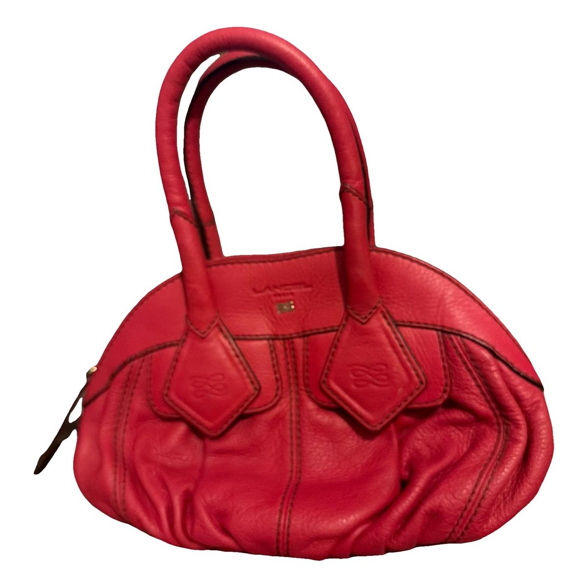 Gousset leather handbag