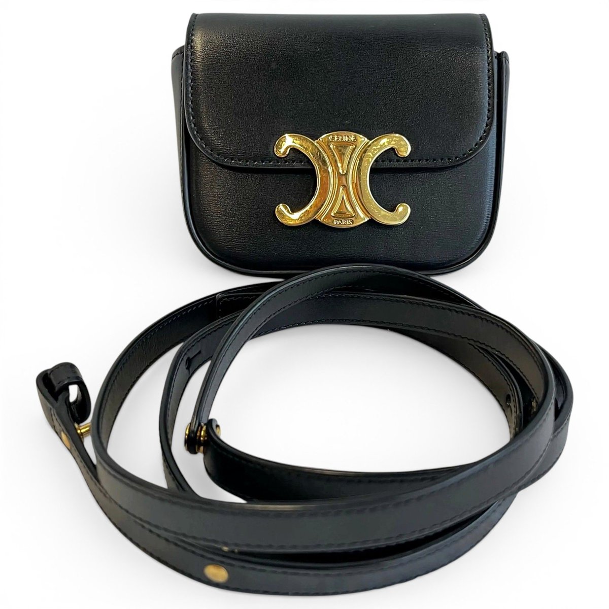 Triomphe leather crossbody bag