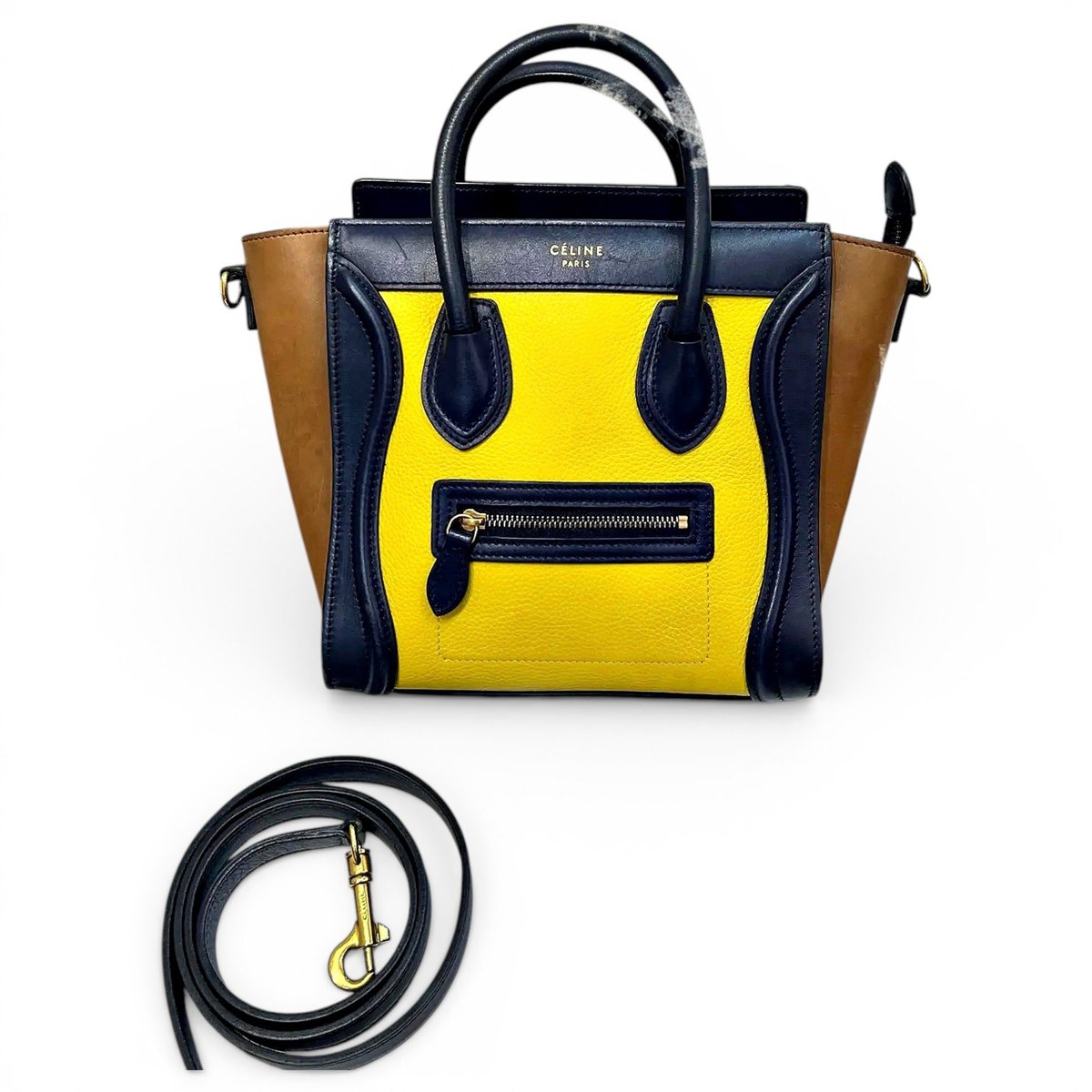 Luggage leather crossbody bag
