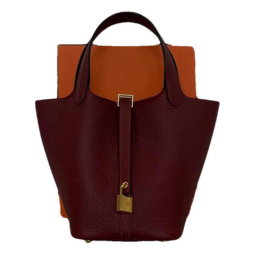 Picotin leather tote