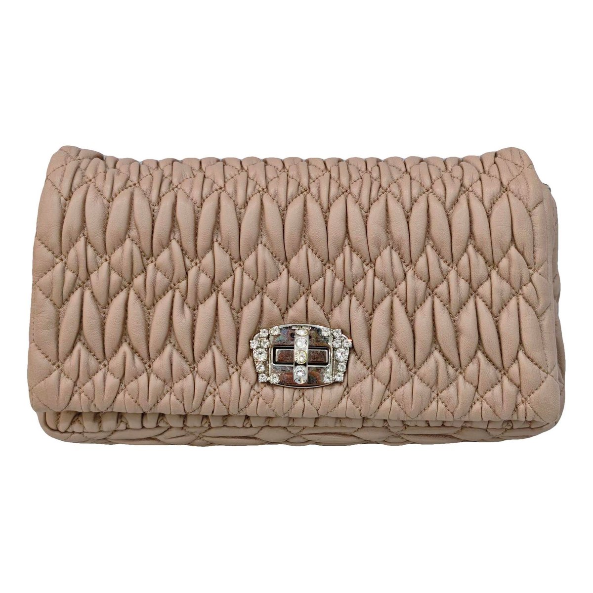 Miu Crystal leather handbag