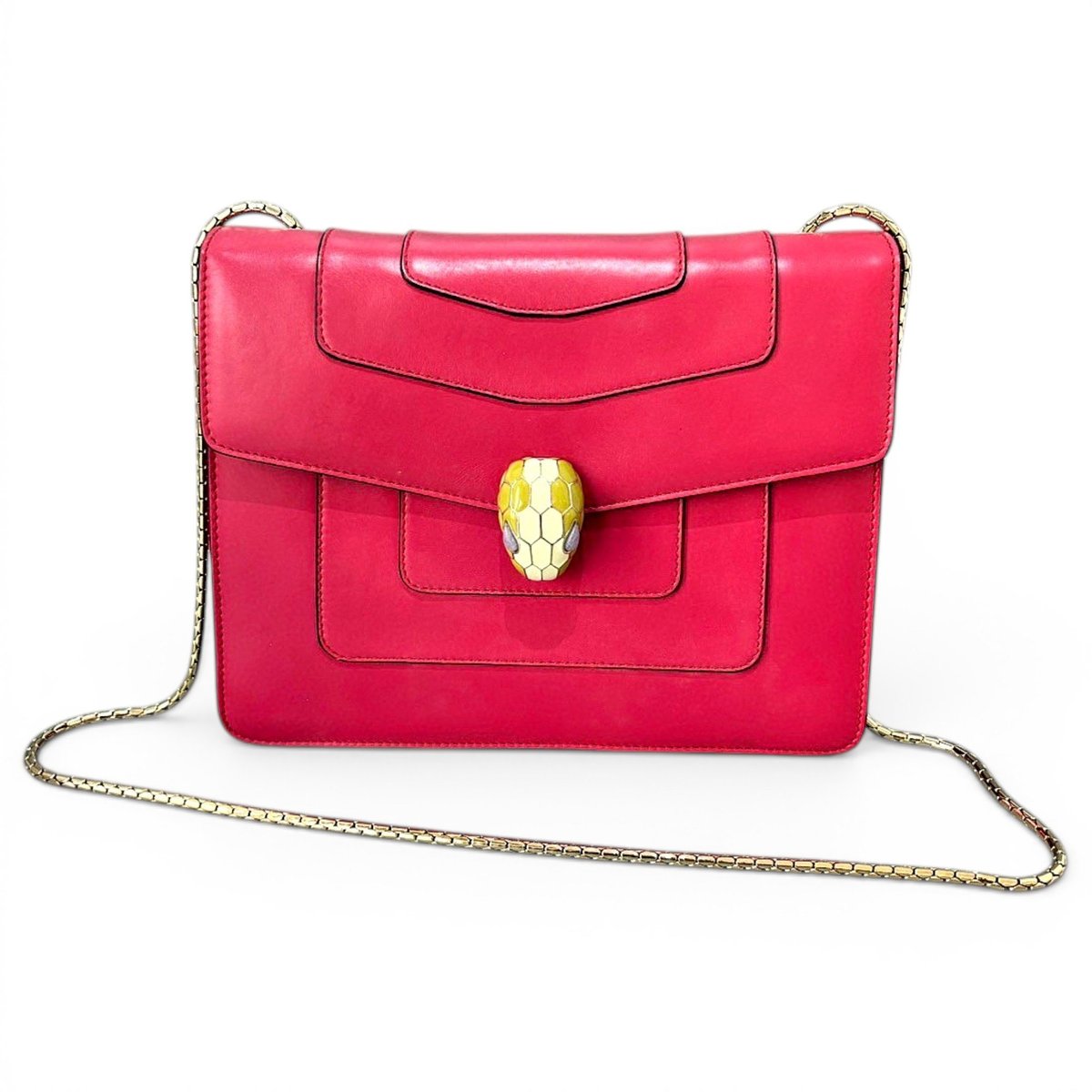 Serpenti leather handbag