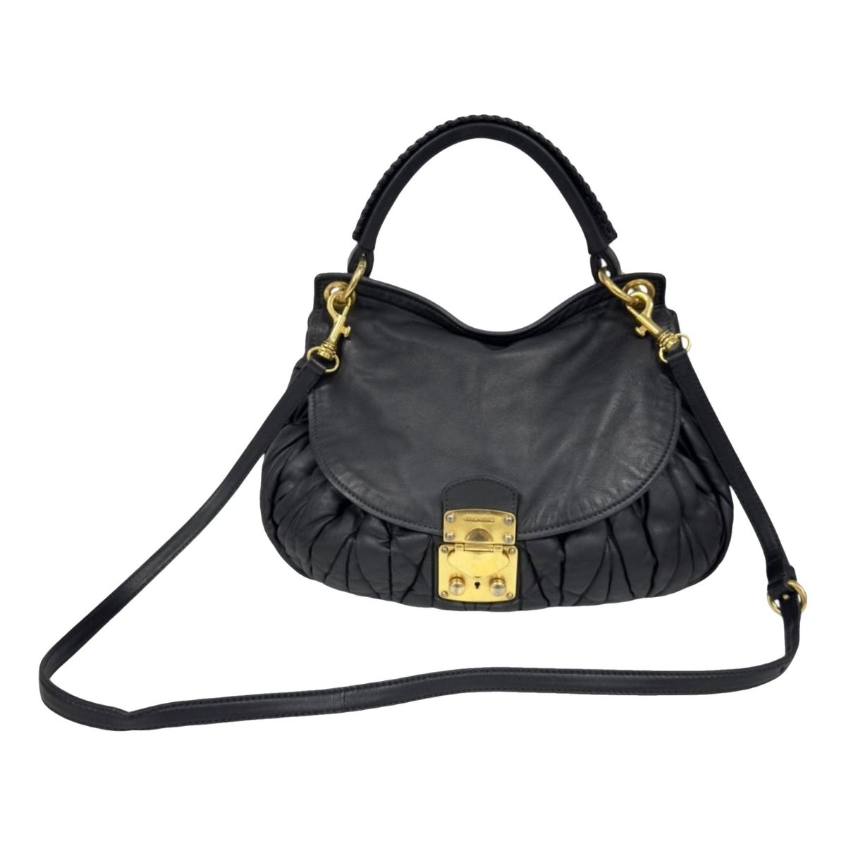 Matelassé leather handbag