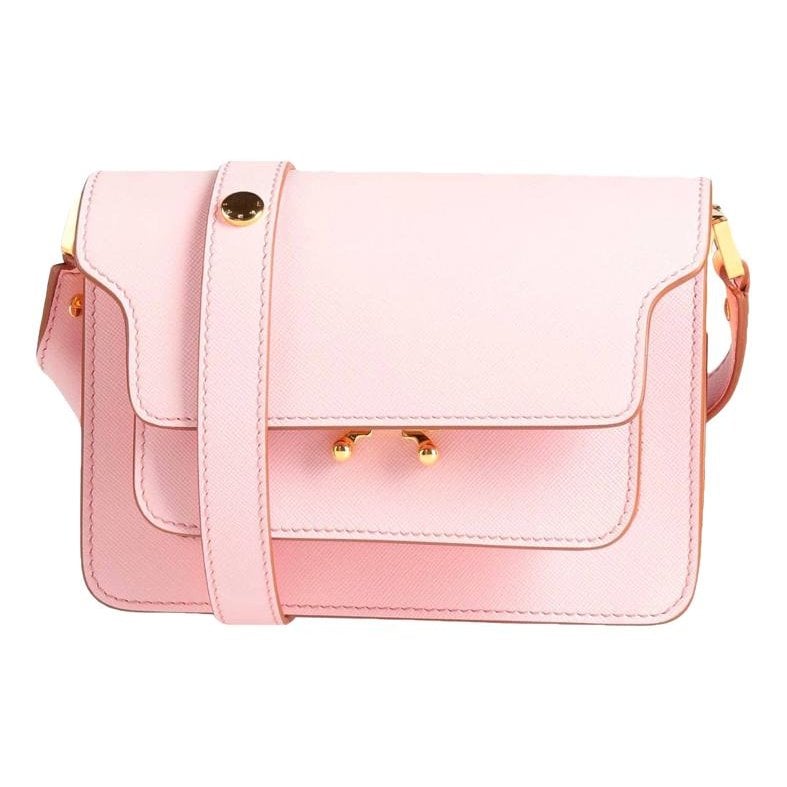 Trunk leather crossbody bag