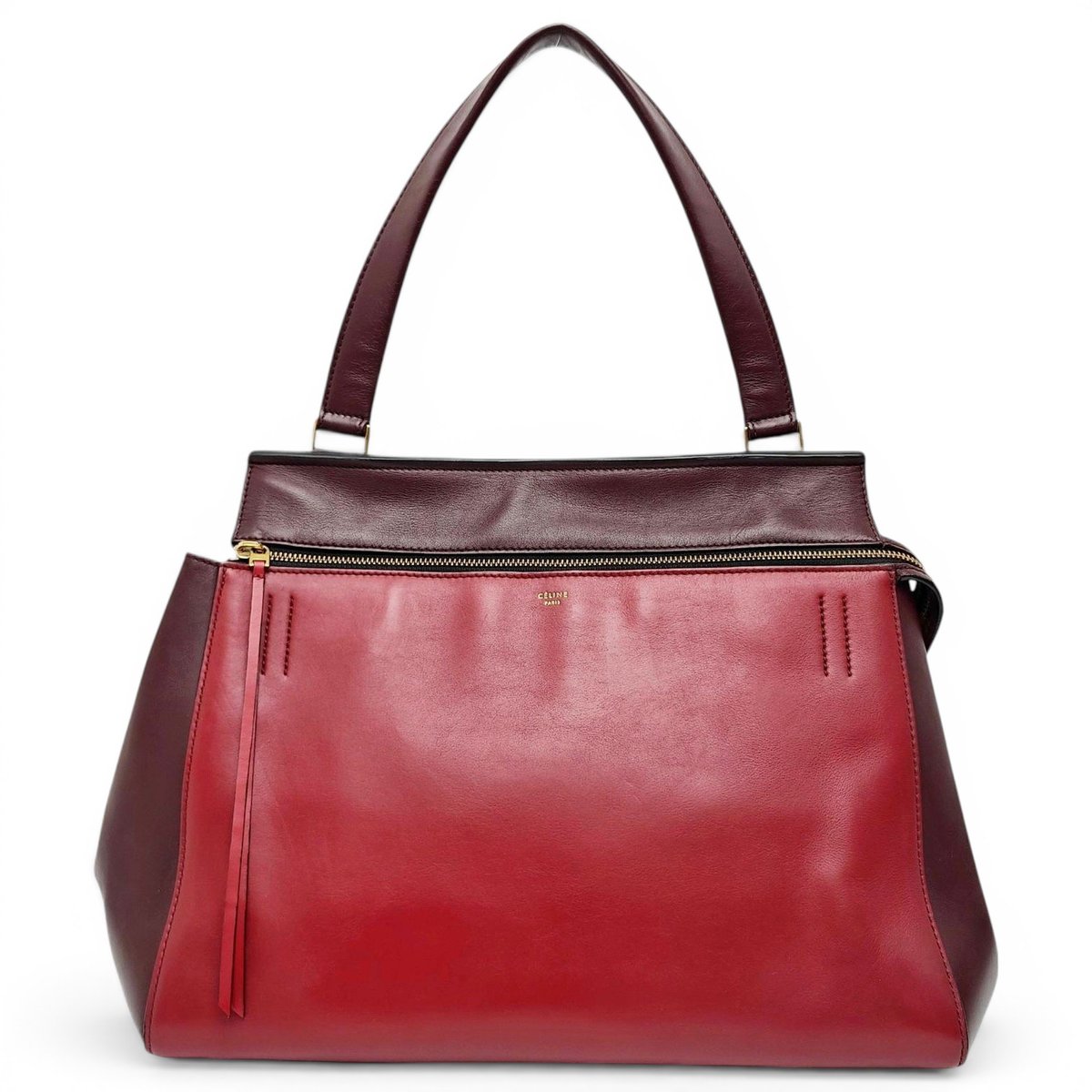 Edge leather handbag