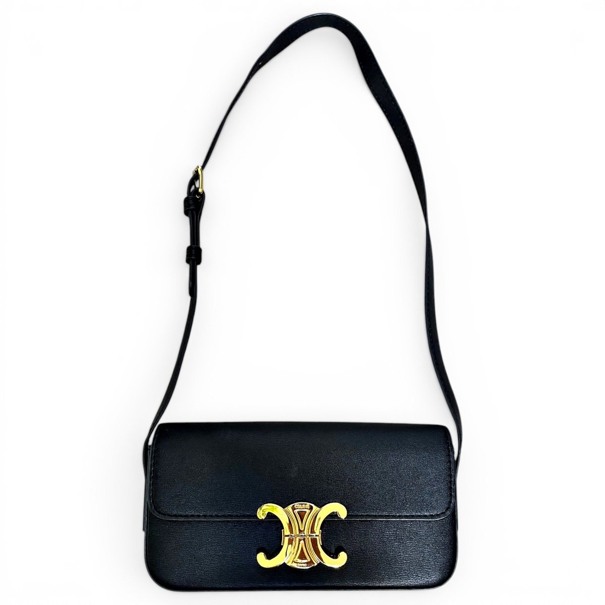 Triomphe Vintage leather clutch bag