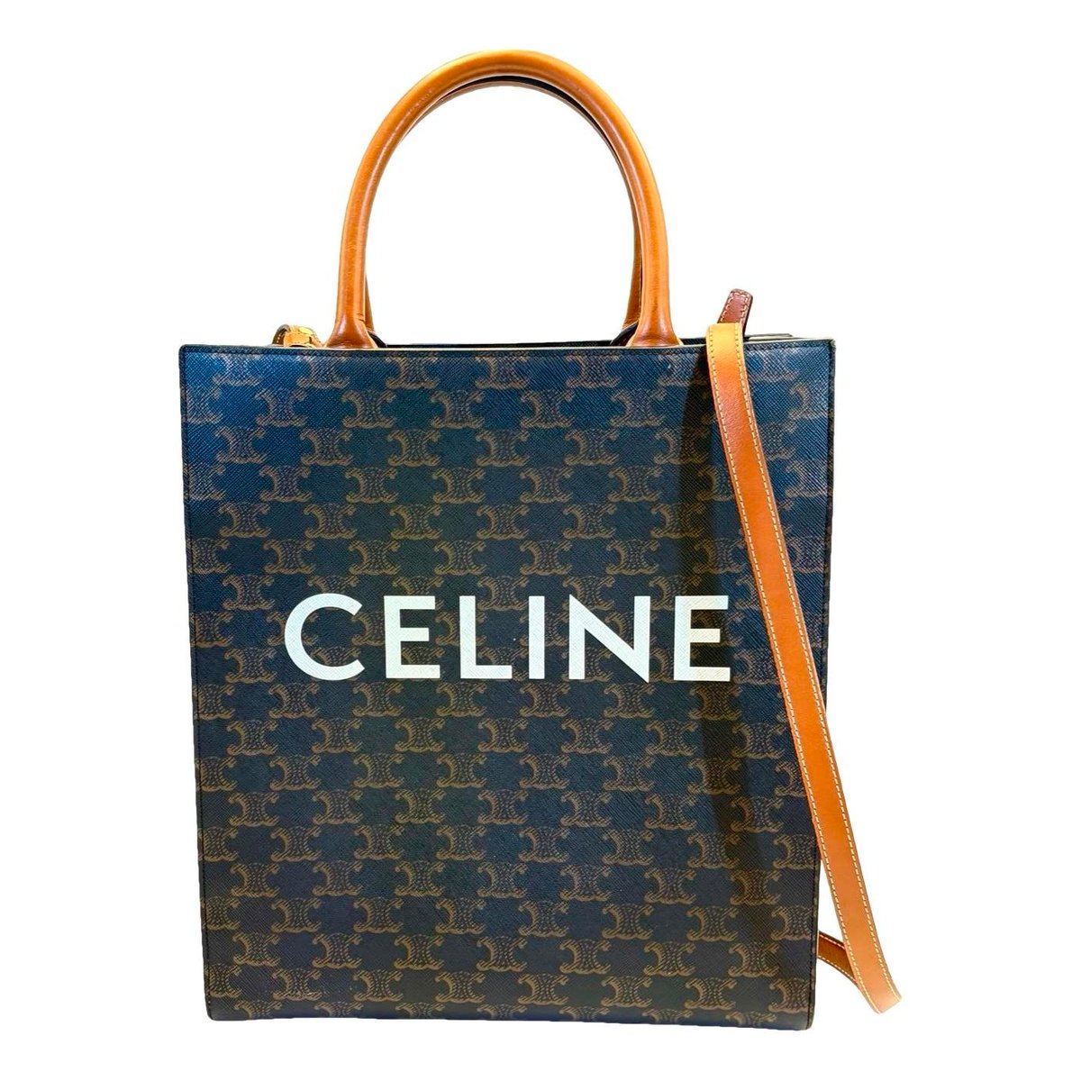 Cabas Vertical leather tote