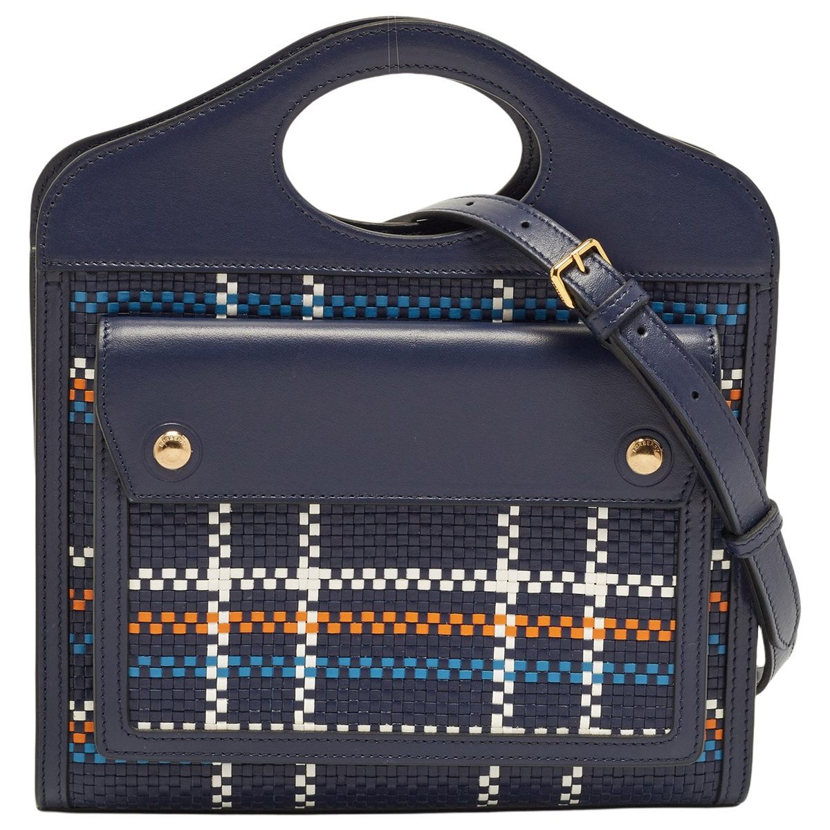 Pocket leather tote