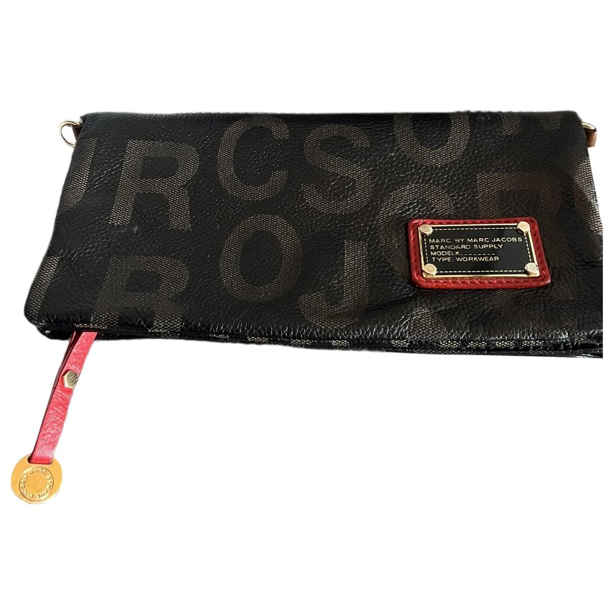 Leather clutch bag