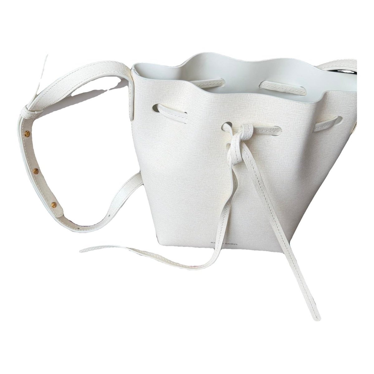 Bucket leather handbag