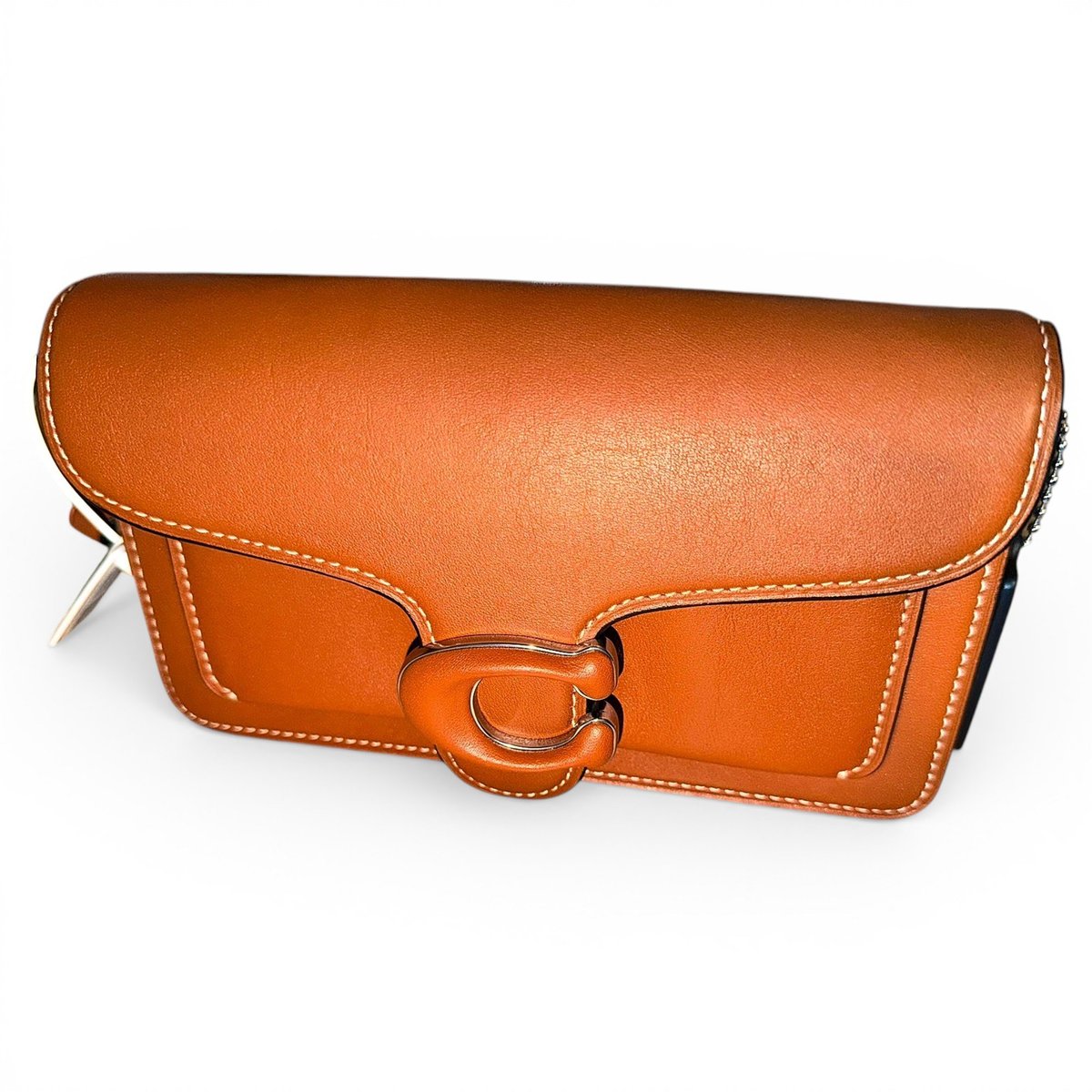 Leather clutch bag