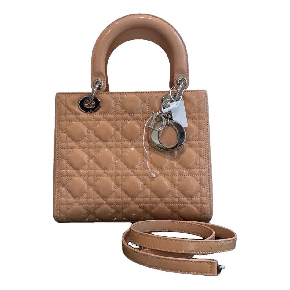 Lady Dior patent leather handbag