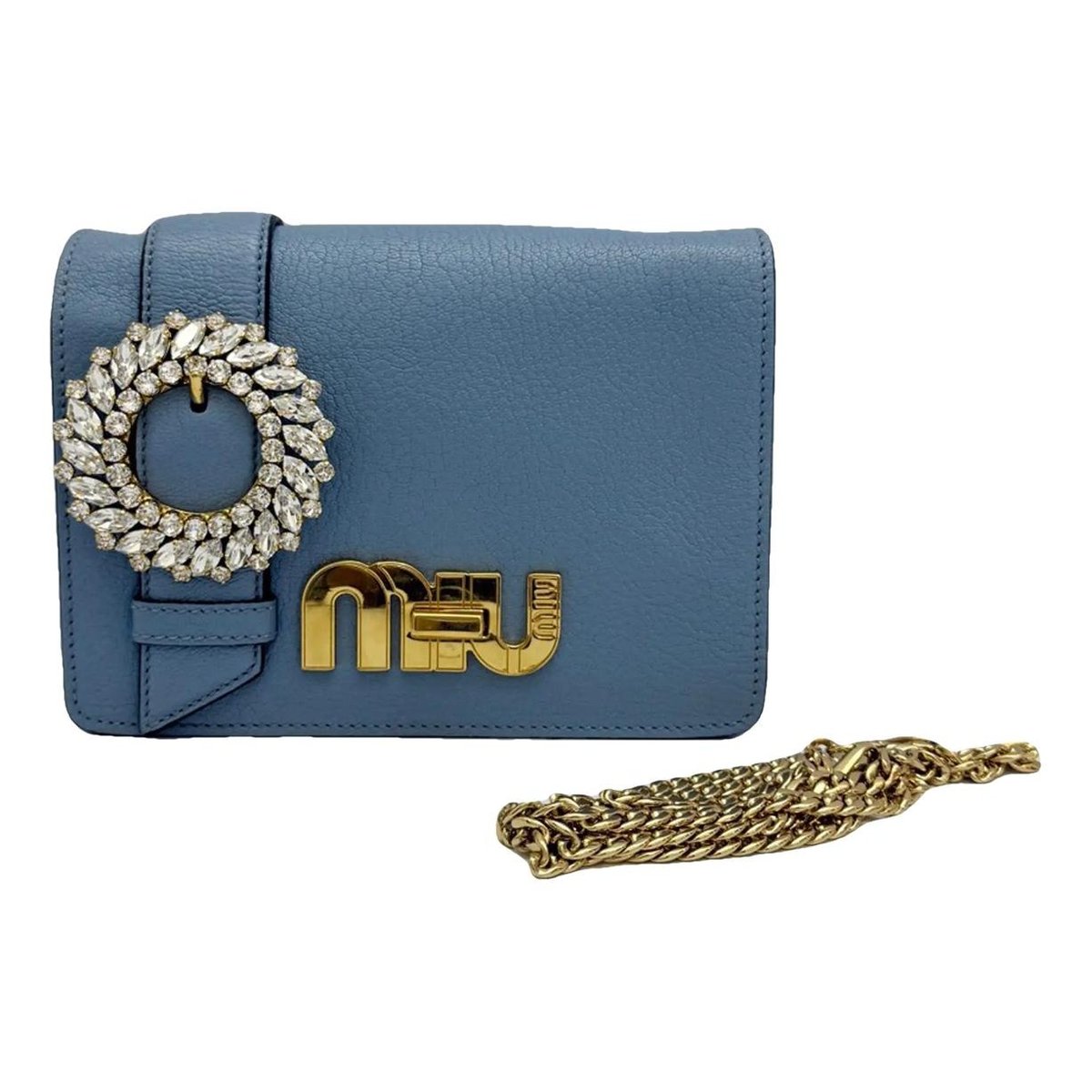 My Miu leather crossbody bag