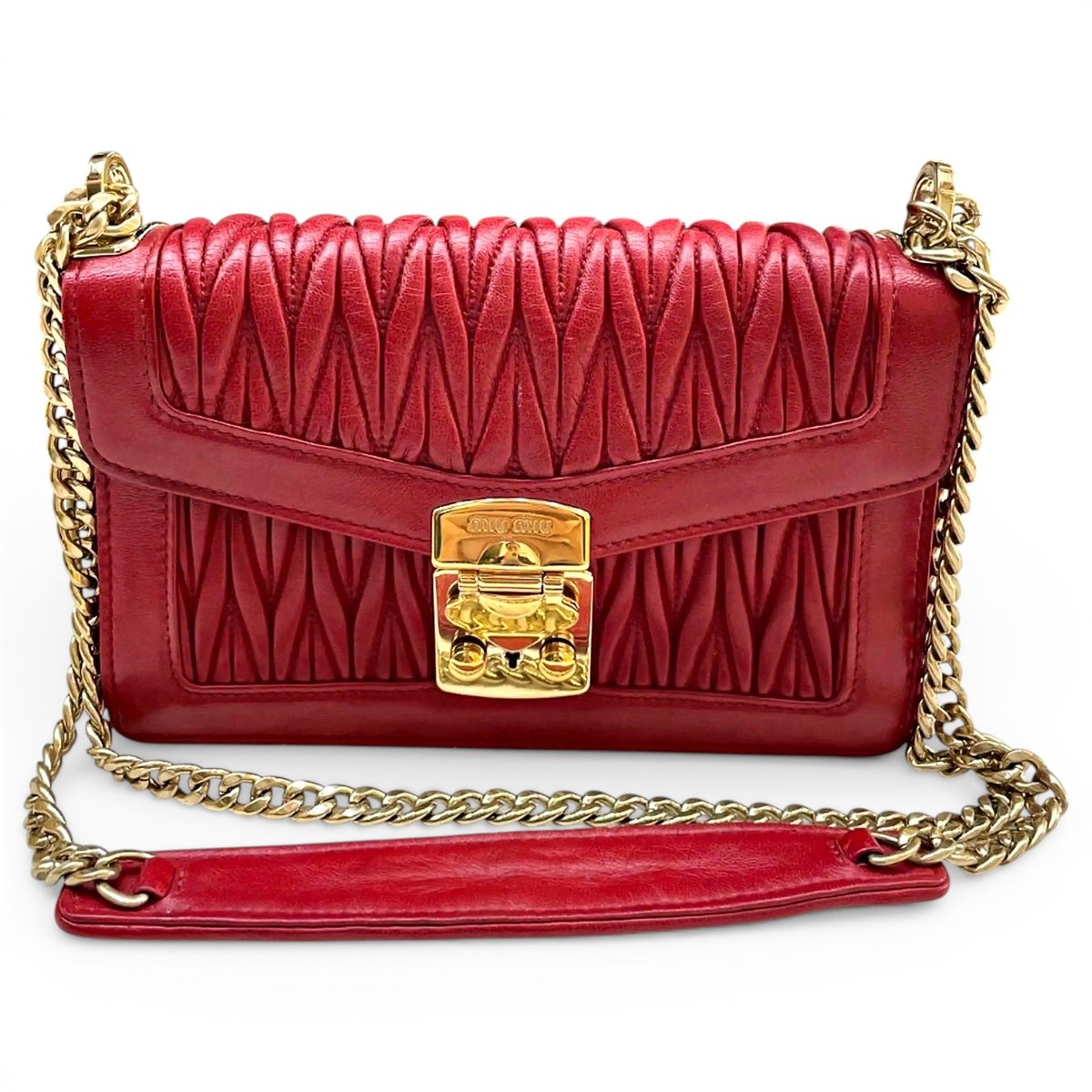Miu Confidential leather handbag