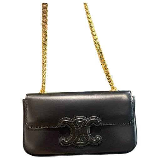 Triomphe chain leather handbag