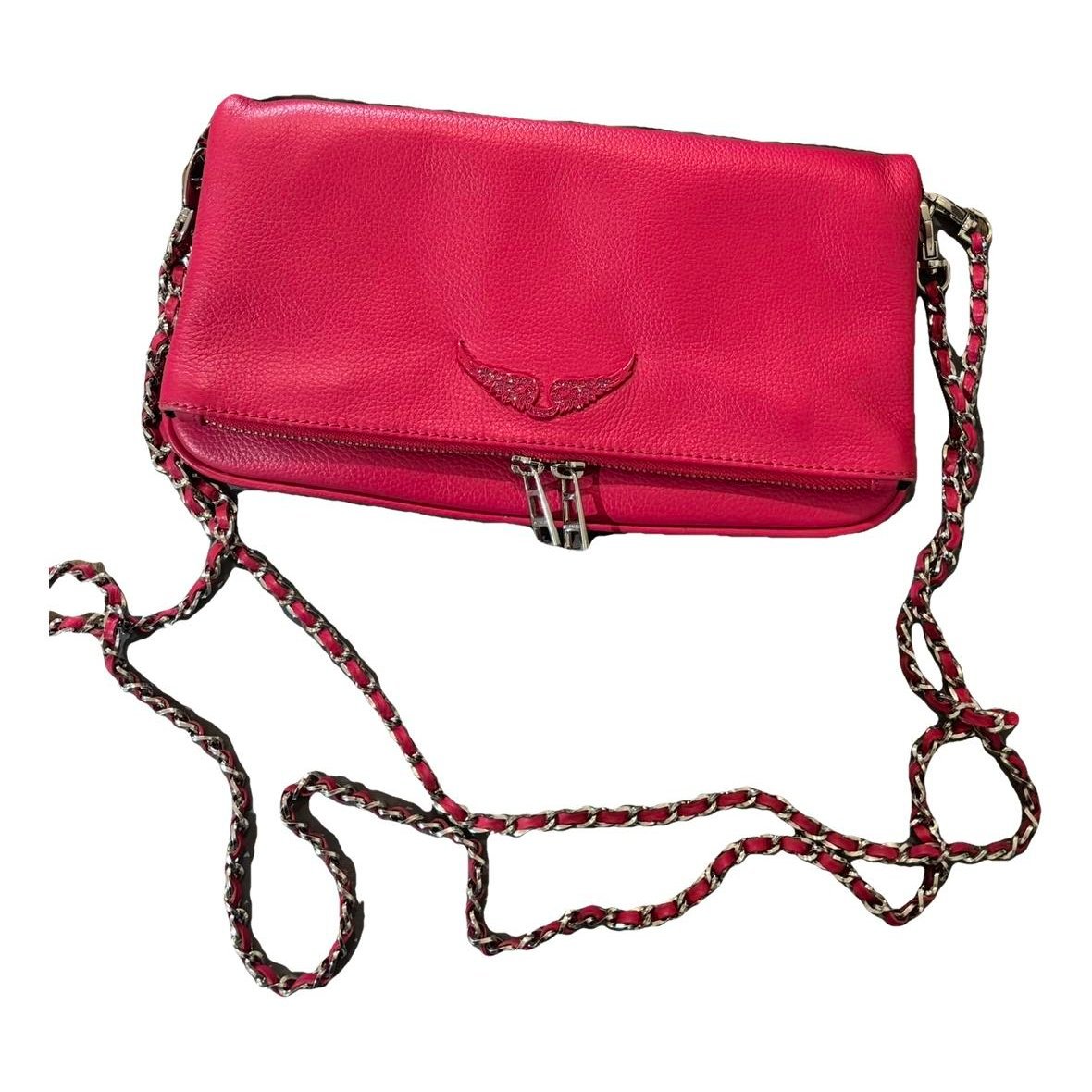 Rock leather clutch bag