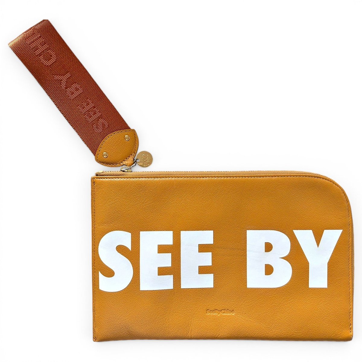 Leather clutch bag