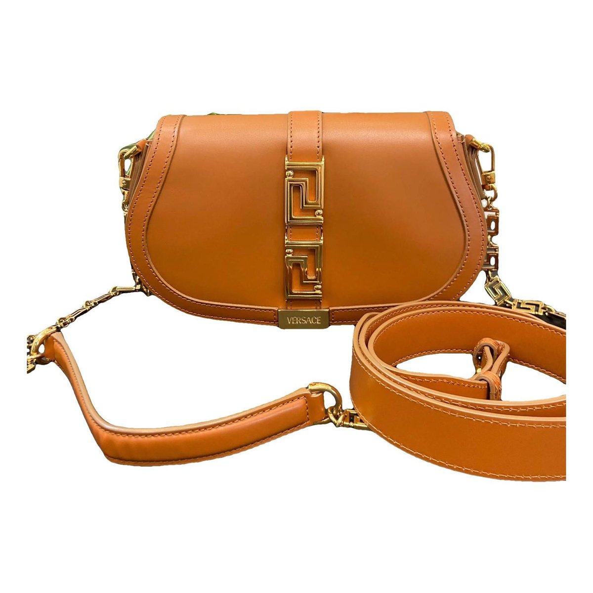 Greca Goddess leather handbag