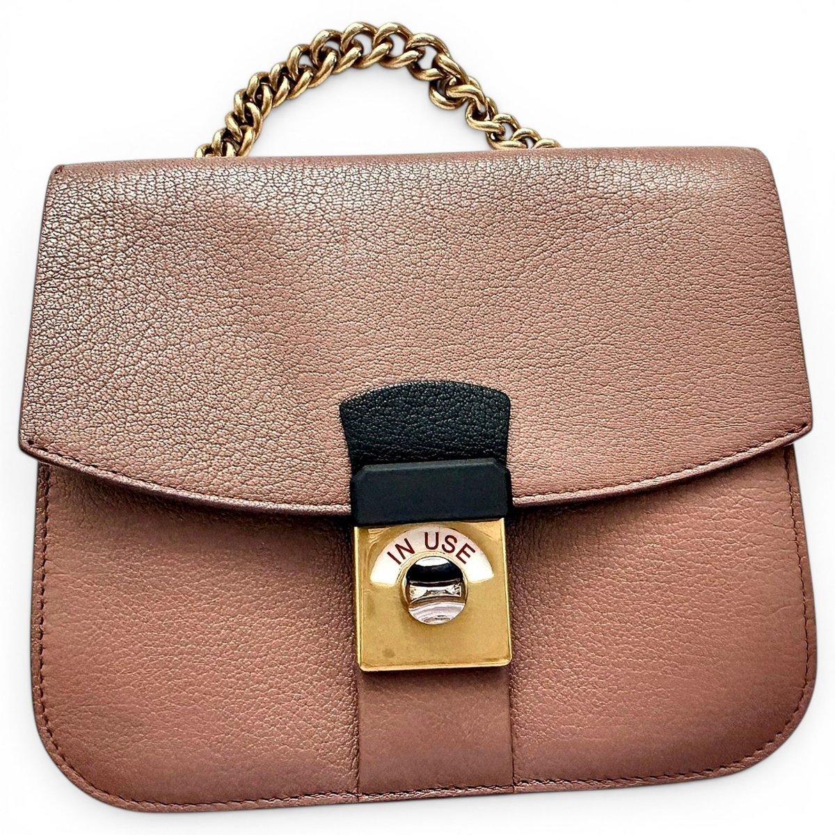 Snatched leather crossbody bag