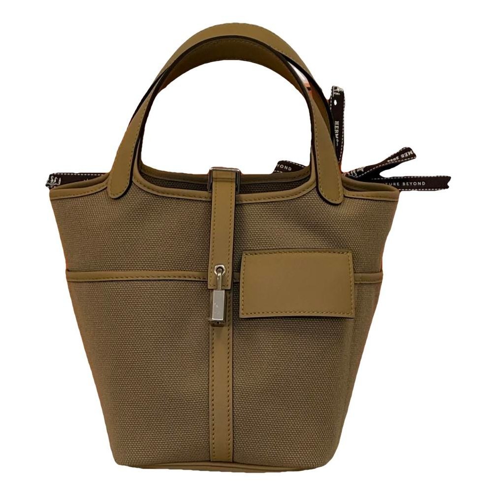 Picotin leather tote