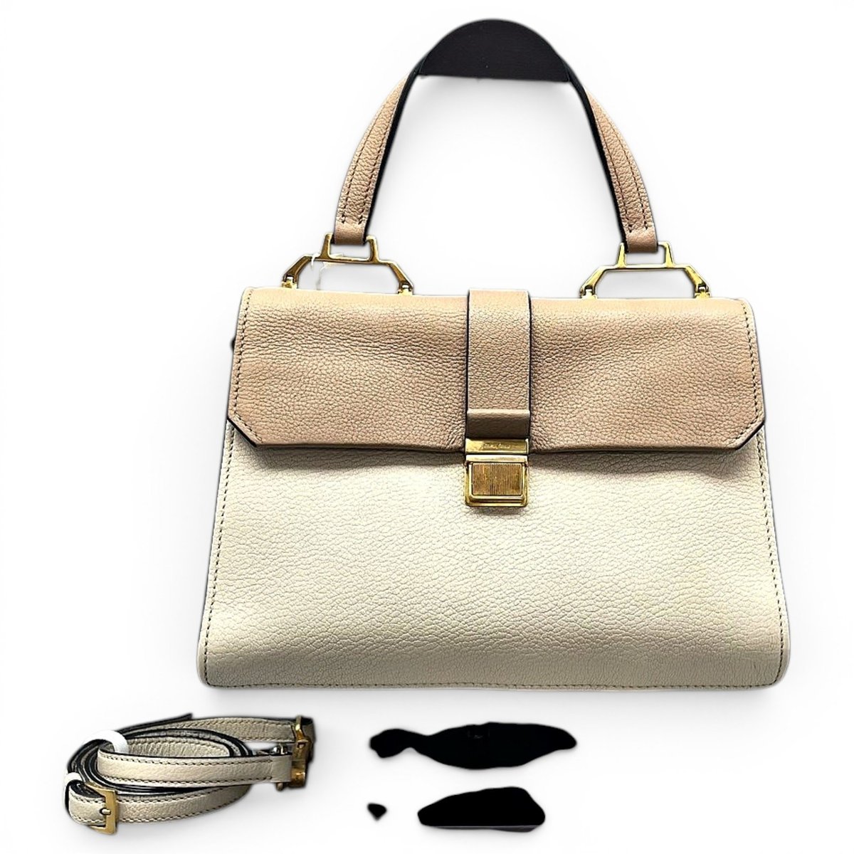 Madras leather handbag